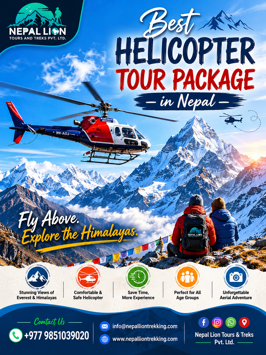 Top 3 Helicopter Tours Package in Nepal